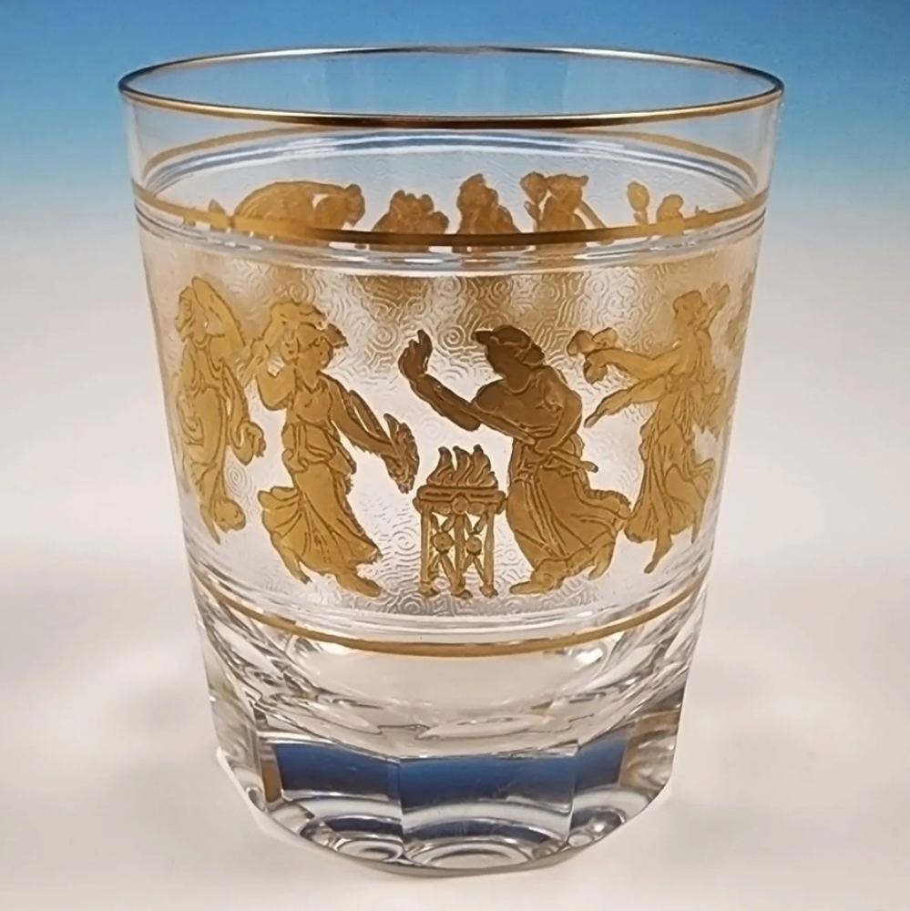 Val Saint Lambert Crystal Tumbler Vincennes Danse De Flore Whisky